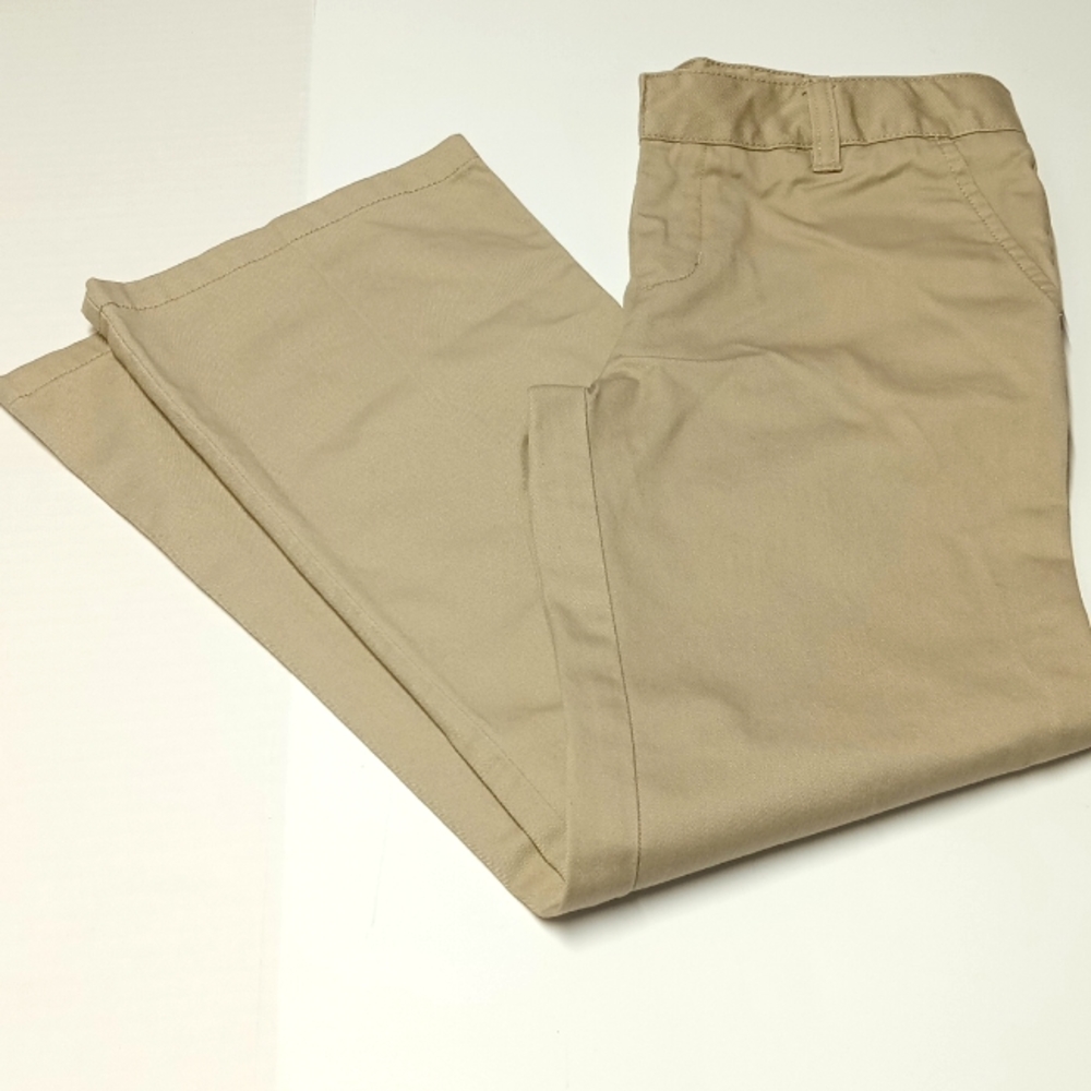 French toast Girl school uniform Sz 7 khaki Boot cut pants